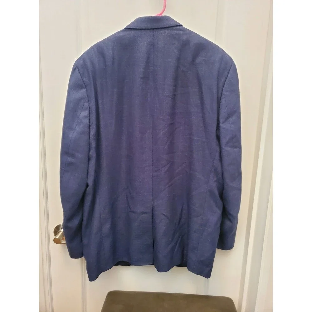 Lauren Ralph Lauren Mens Blue Sport Coat Blazer Suit Jacket Size 46R